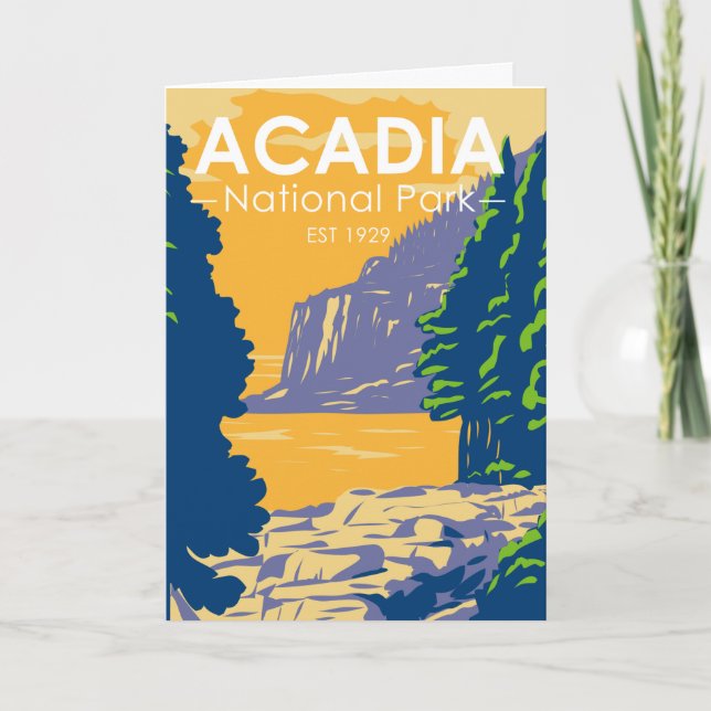 Acadia National Park Bar Harbour Ocean Path Card (Front)