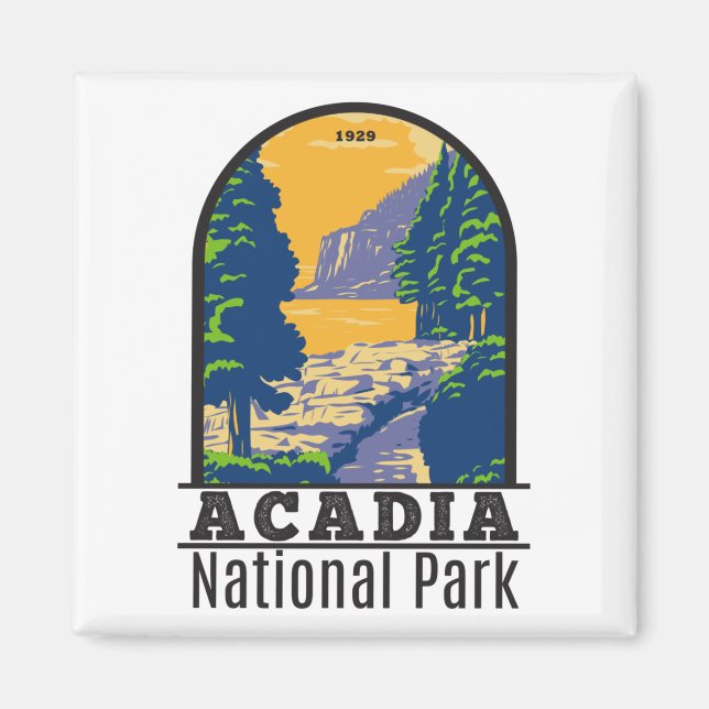 Acadia National Park Bar Harbour Ocean Path Magnet (Front)