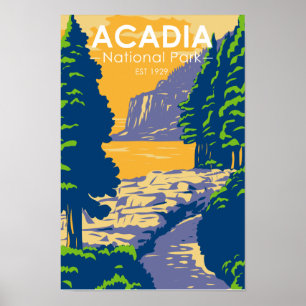 Acadia National Park Bar Harbour Ocean Path Poster