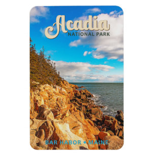 Acadia National Park Bar Harbour Watercolor Magnet
