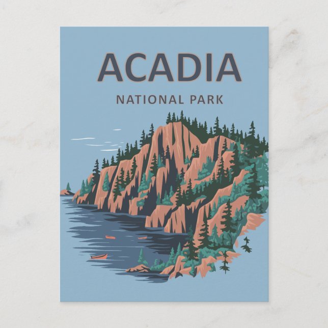 Acadia National Park Cadillac Mountain Postcard (Front)