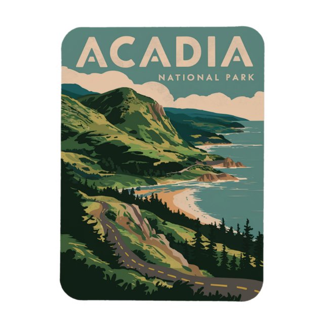 Acadia National Park Coastline Magnet (Vertical)