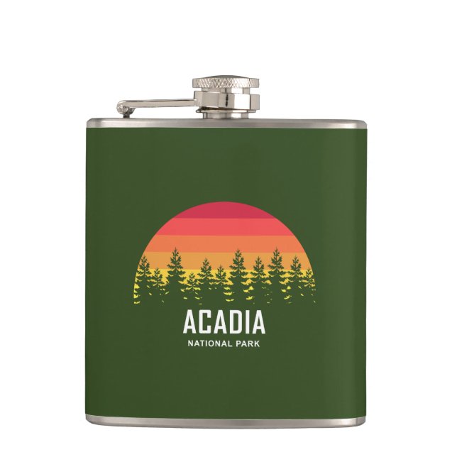 Acadia National Park Hip Flask (Front)