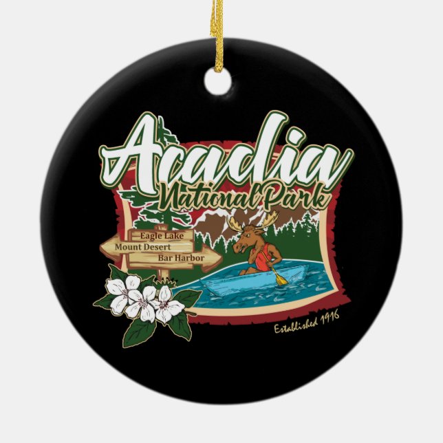 ACADIA NATIONAL PARK HOLIDAY ORNAMENT (Back)
