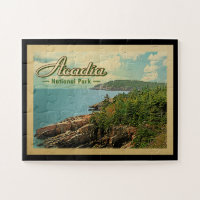 Acadia National Park Jigsaw Puzzle Vintage Travel