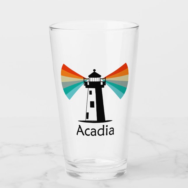 Acadia National Park Lighthouse Rainbow Glass (Front)