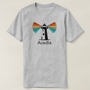 Acadia National Park Lighthouse Rainbow T-Shirt