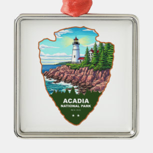 Acadia National Park Maine Arrowhead Metal Ornament
