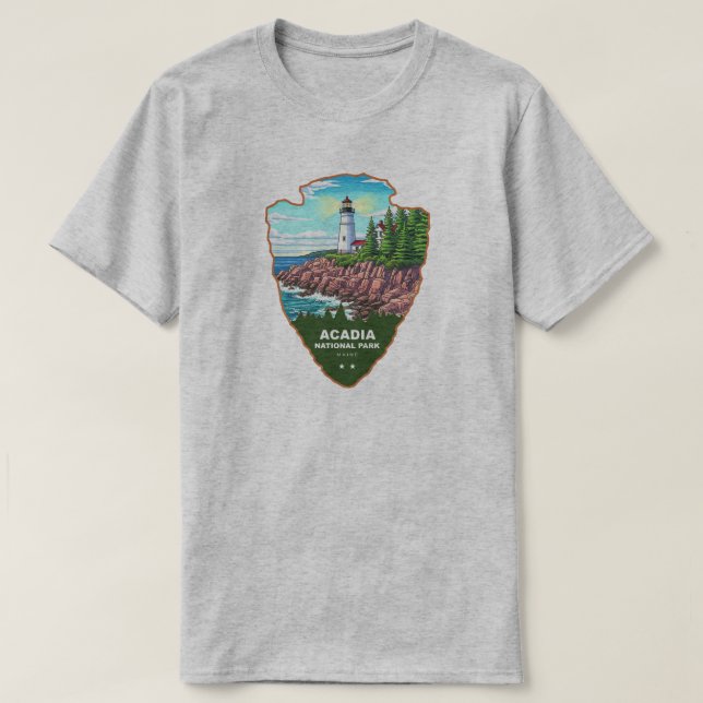 Acadia National Park Maine Arrowhead T-Shirt (Design Front)