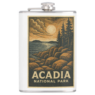 Acadia National Park Maine Flask