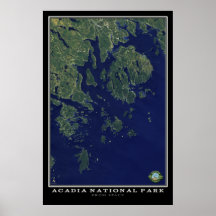 Acadia National Park Maine From Space Satellite