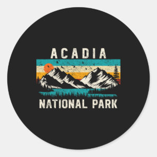 Acadia National Park Maine Hiking Trip Nature Outd Classic Round Sticker