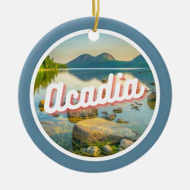 Acadia National Park Maine Landscape Photography S Ceramic Ornament (Front)