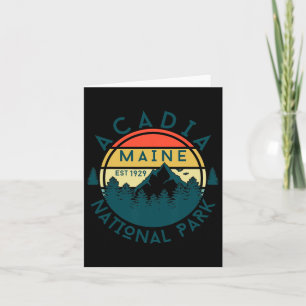 Acadia National Park Maine Mountains Nature Hiking Card