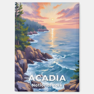 Acadia National Park Maine Painting Travel Art Magnet