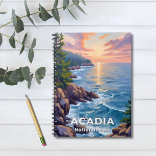 Acadia National Park   Maine Painting Travel Art Notebook