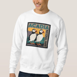 Acadia National Park, Maine   Puffins Sweatshirt