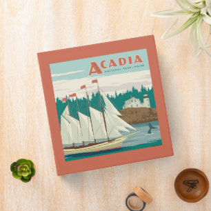 Acadia National Park, Maine Sailboat & Whale Binder