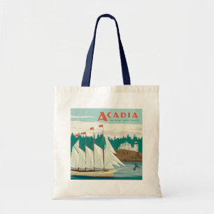Acadia National Park, Maine   Sailboat & Whale Tote Bag