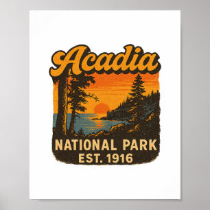 Acadia National Park Maine Sunrise Otter Cliffs So Poster