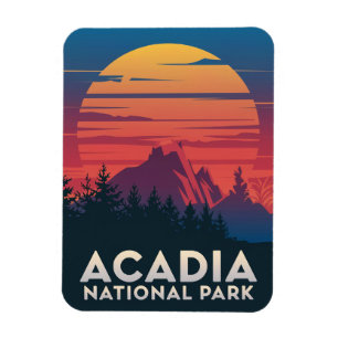 Acadia National Park Maine Sunset Magnet