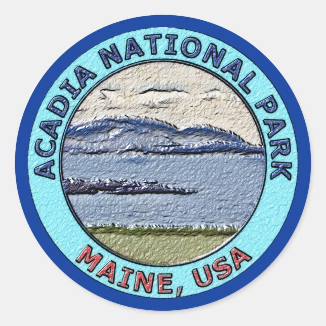 Acadia National Park Maine, USA Classic Round Sticker (Front)