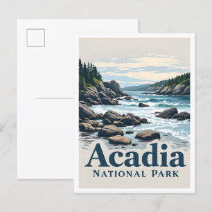 Acadia National Park Maine USA Travel Postcard