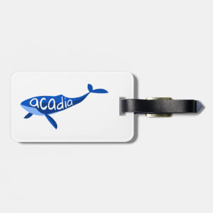 Acadia National Park Maine Whale Luggage Tag