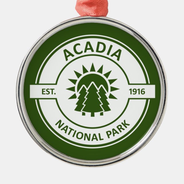 Acadia National Park Metal Ornament (Front)
