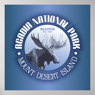 Acadia National Park (moose) Poster