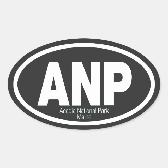 Acadia National Park Oval Sticker (Front)