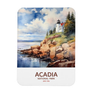 Acadia National Park - Park Bass Harbour Lighthous Magnet