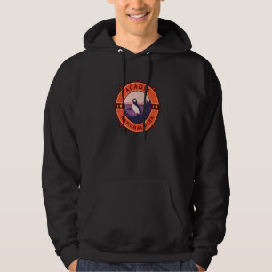Acadia National Park Puffin Retro Compass Emblem   Hoodie