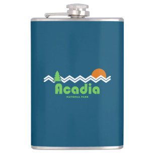 Acadia National Park Retro Hip Flask