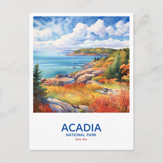 Acadia National Park Save the Date Postcard (Front)