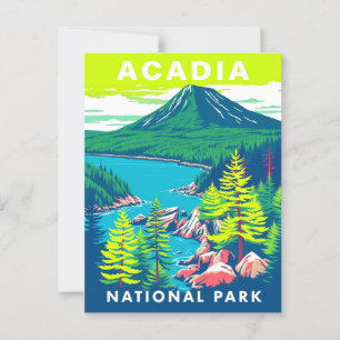 Acadia National Park USA Vintage Travel Postcard