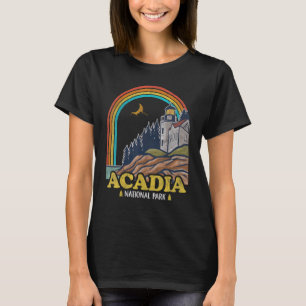 Acadia National Park Vintage 70s Mountains Hiking  T-Shirt