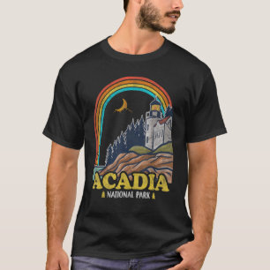 Acadia National Park Vintage 70s Mountains Hiking  T-Shirt