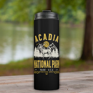 Acadia National Park Vintage Landscape Thermal Tumbler
