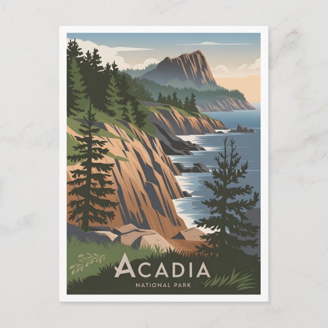 Acadia National Park Vintage Postcard (Front)