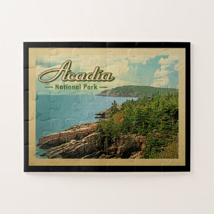 Acadia National Park Vintage Travel Jigsaw Puzzle