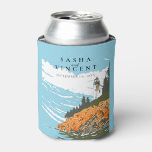 Acadia National Park Wedding Retro Can Cooler