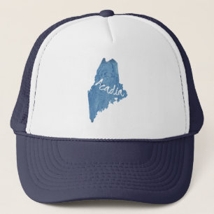 Acadia National Park Wood Grain Trucker Hat
