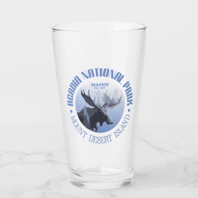Acadia NP (moose) Glass (Front)