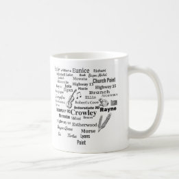 Acadia Parish Louisiana Cities & Streets Mug