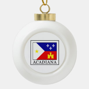 Acadiana Ceramic Ball Christmas Ornament