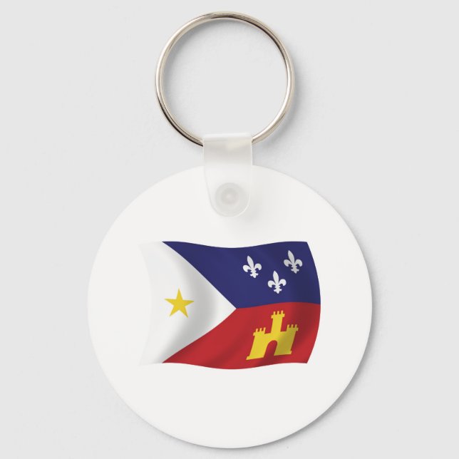 Acadiana Flag Keychain (Front)