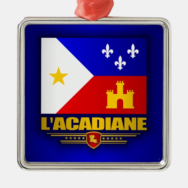 Acadiana Pride Metal Ornament (Front)