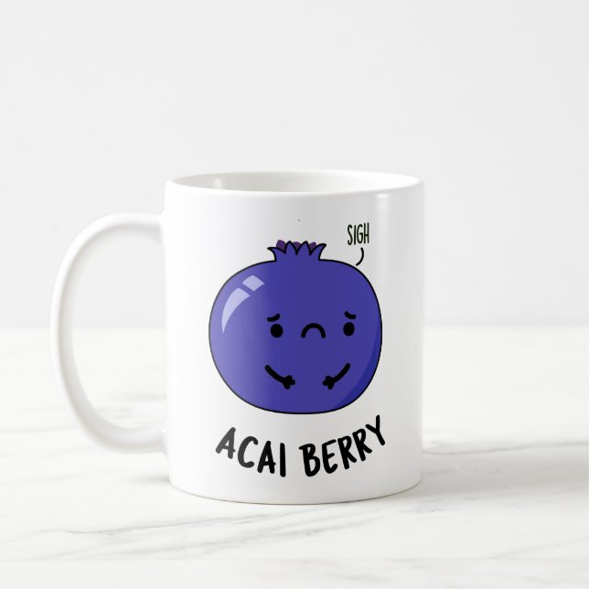 Acai Berry Funny Fruit Pun  Coffee Mug (Left)