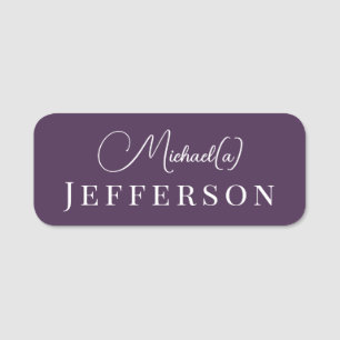 Acai Violet Purple Fashionable Colour: Professiona Name Tag